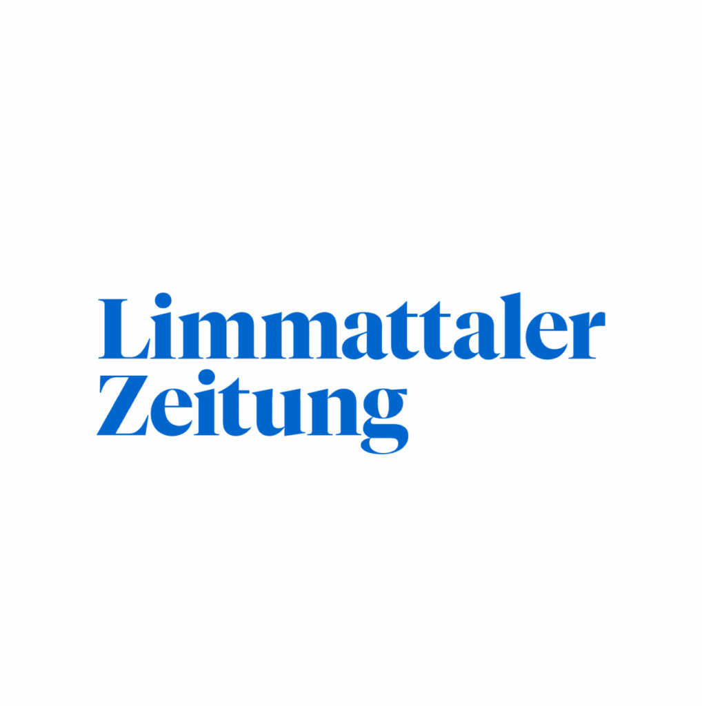 Blauer Text mit der Aufschrift "Limmattaler Zeitung" auf weissem Hintergrund, der Klarheit vermittelt - perfekt für Leserinnen und Leser in der Schweiz, die Inspiration für die Hochzeitsplanung oder Neuigkeiten aus Italien suchen.