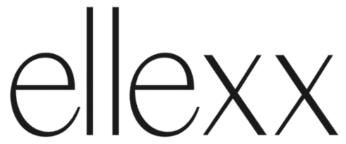 Das Wort ellexx in einer modernen, dünnen schwarzen Schrift auf einem hellgrauen Hintergrund.